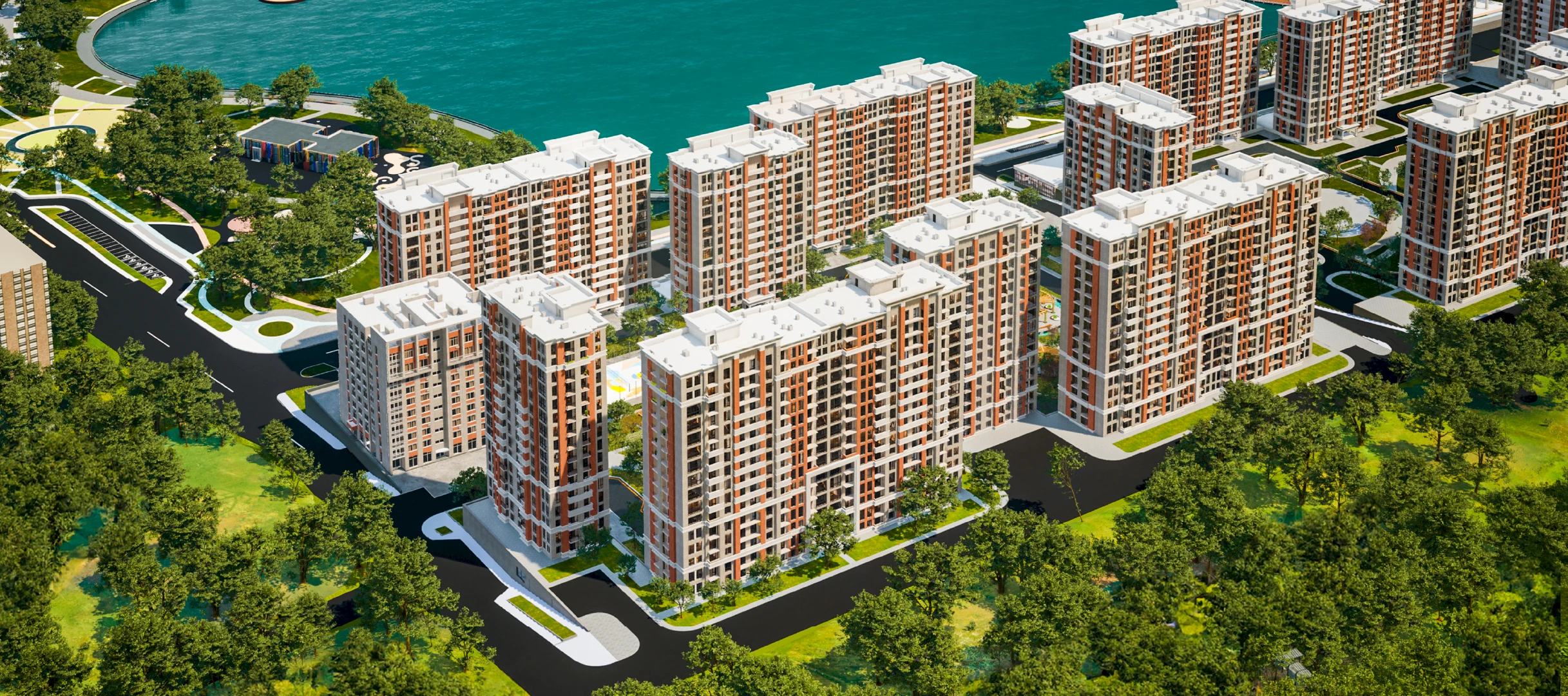 The right address for a new beginning: apartments of various sizes with a lake view in "Park Yasamal" – "Kristal"!